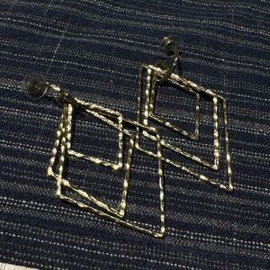 Gold Geometric Dangle Earrings